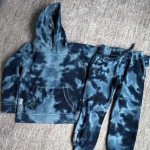 Vintage Havana Blue Tie-Dye Hoodie & Joggers Set